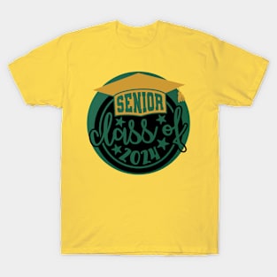 Senior Class 2024 Green/Gold School Colors T-Shirt